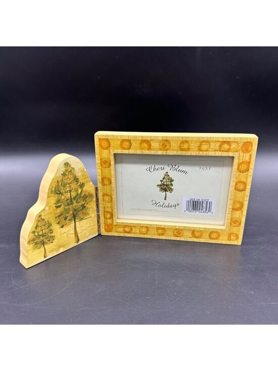 Cheri Blum Other - Vintage Holidays Hinged Picture Frame Cheri Blum Target Christmas Tree 5x3.5